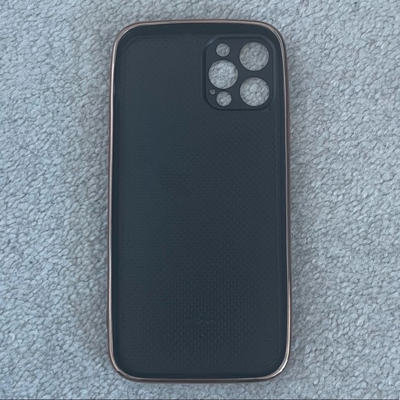 Iphone 12 Pro Black & Rose Gold Trim Phone Case - Picture 4 of 4